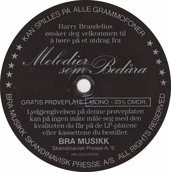 descargar álbum Harry Brandelius - Melodier Som Bedårar