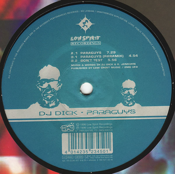 DJ Dick – Paraguys (1996, Vinyl) - Discogs
