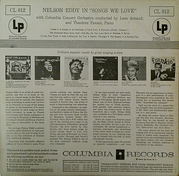 last ned album Nelson Eddy - Nelson Eddy Sings