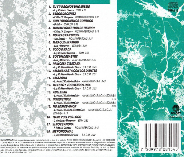 descargar álbum Timbiriche - 18 Hits De Veinte Estrellas