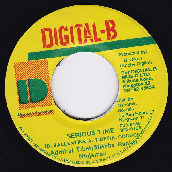 Admiral Tibet / Shabba Ranks / Ninjaman – Serious Time (1991