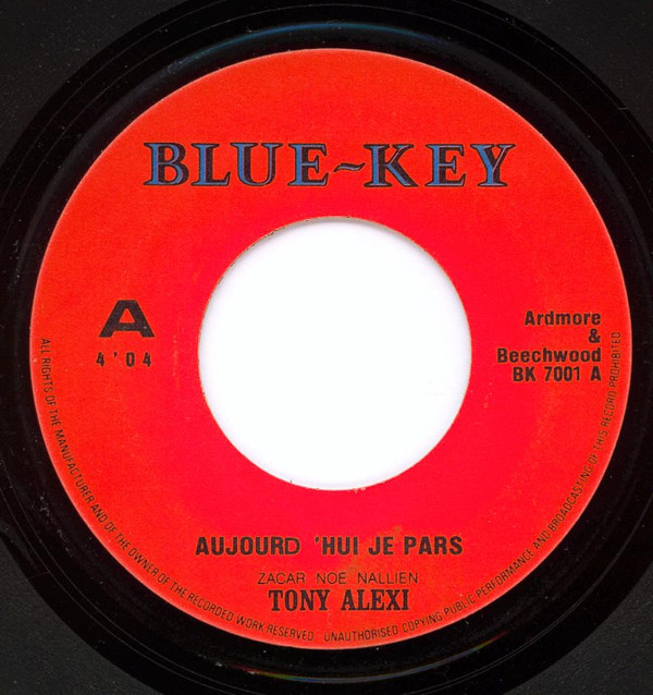 télécharger l'album Tony Alexi - Aujourdhui Je Pars