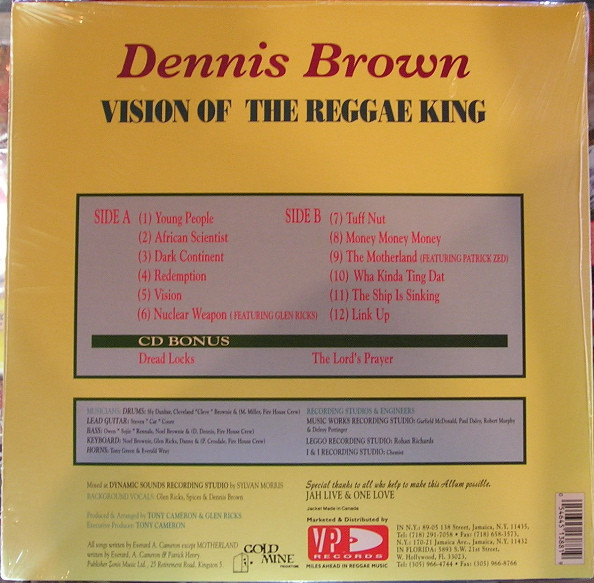 descargar álbum Dennis Brown - Vision Of The Reggae King