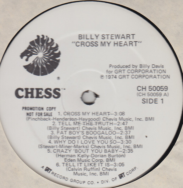 descargar álbum Billy Stewert - Cross My Heart