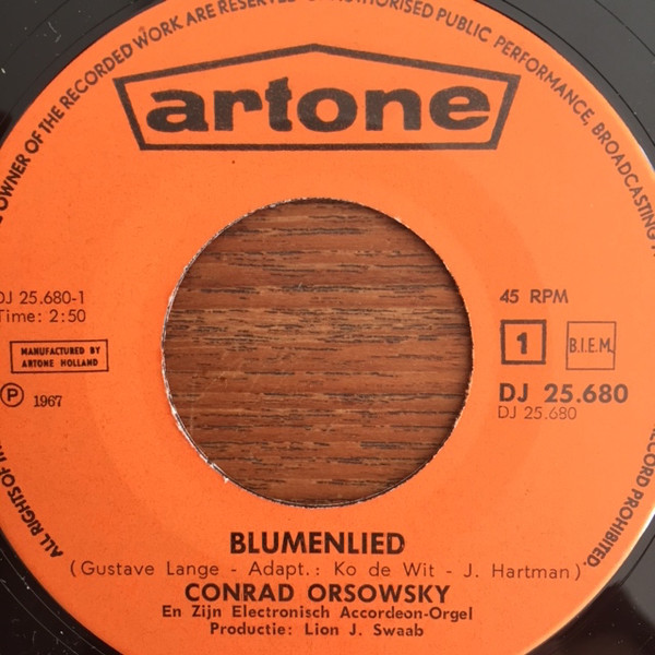 lataa albumi Conrad Orsowsky - Blumenlied Die Mühle Im Schwarzwald