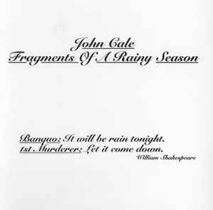 John Cale - Fragments Of A Rainy Season album cover