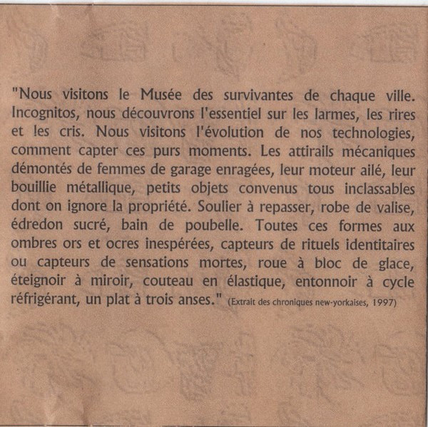 descargar álbum Sylvie Chenard Nicolas Letarte Alexandre StOnge Martin Tétreault - Projet De La Baleine 1998 Musée Des Survivantes Montréal