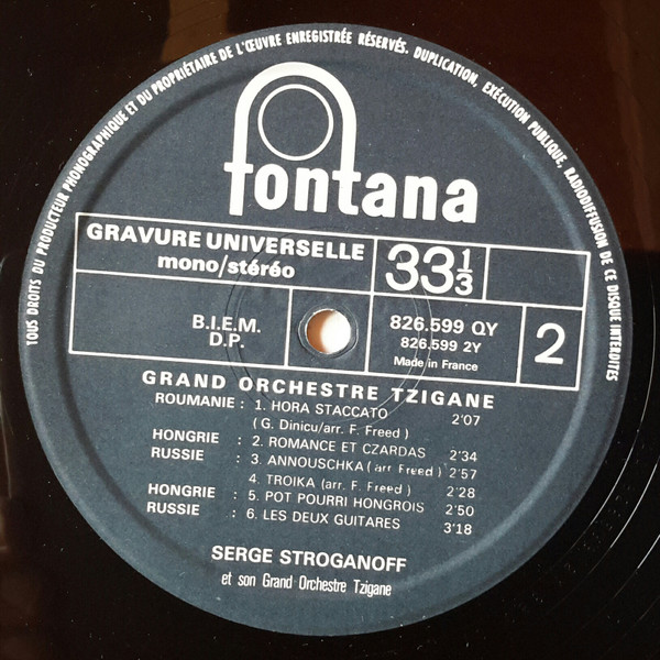 Serge Stroganoff Et Son Grand Orchestre Tzigane - Grand Orchestre Tzigane | Fontana (826.599 QY) - 4