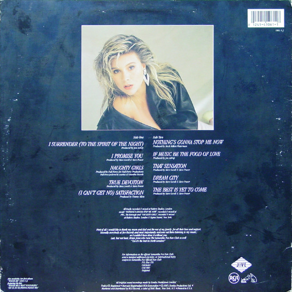 Samantha Fox - Samantha Fox | Jive (1061-1-J) - 2