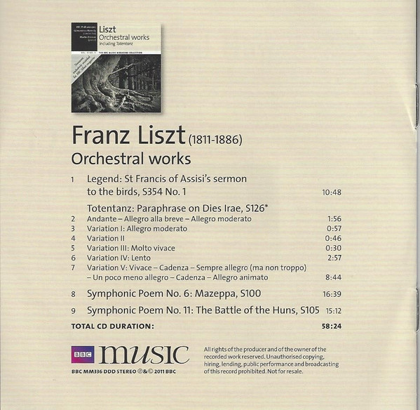 baixar álbum Liszt BBC Philharmonic, Gianandrea Noseda, Martin Roscoe - Orchestral Works Including Totentanz