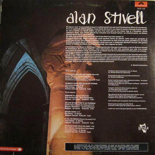 Alan Stivell - Trema'n Inis = Vers L'ile | Polydor (2424 159) - 2