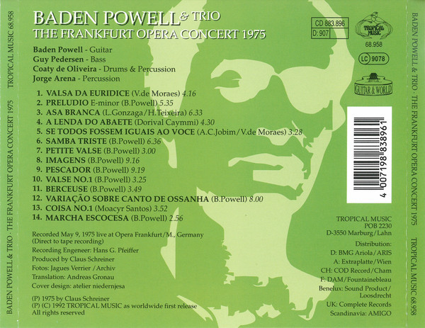 descargar álbum Baden Powell & Trio - The Frankfurt Opera Concert 1975