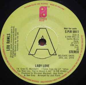 Lou Rawls – Lady Love (1978, Vinyl) - Discogs