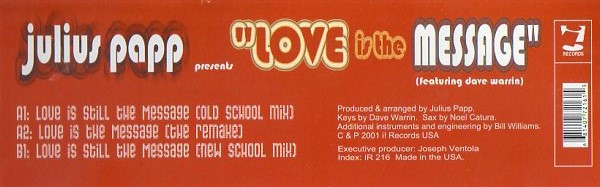baixar álbum Julius Papp & Dave Warrin - Love Is The Message