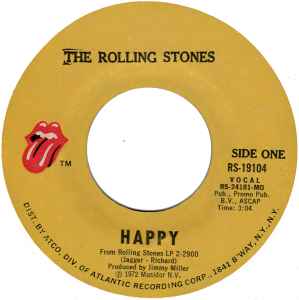 The Rolling Stones – Happy (1972, Vinyl) - Discogs