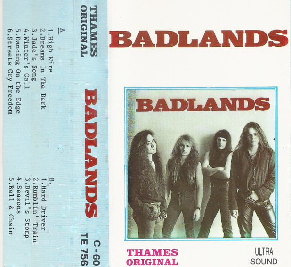 Badlands – Badlands (1989, Dolby System, Ultra Sound, Cassette 