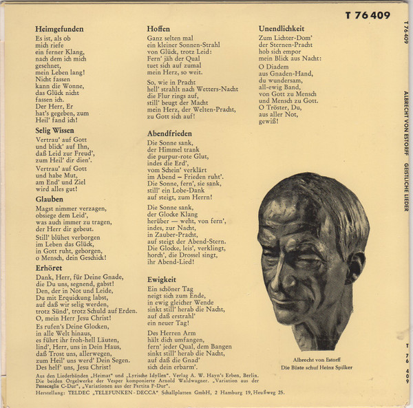 ladda ner album Albrecht Von Estorff - Geistliche Lieder Zu Eigener Dichtung Schallplatte II