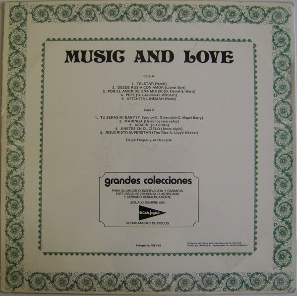 télécharger l'album Ralph Fingers Y Su Orquesta - Music And Love