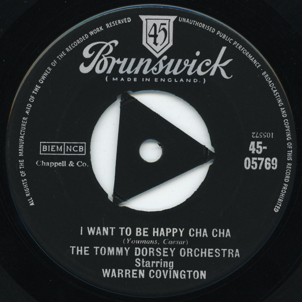 télécharger l'album Tommy Dorsey And His Orchestra Starring Warren Covington - I Want To Be Happy Cha Cha