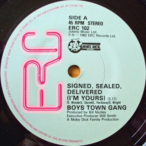 Boys Town Gang – Signed, Sealed, Delivered (I'm Yours) (1982