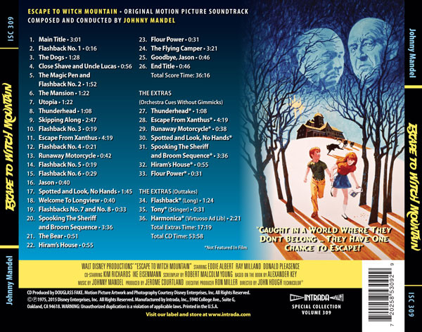 Album herunterladen Johnny Mandel - Escape To Witch Mountain Original Motion Picture Soundtrack