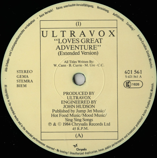 baixar álbum Ultravox - Loves Great Adventure Extended Version