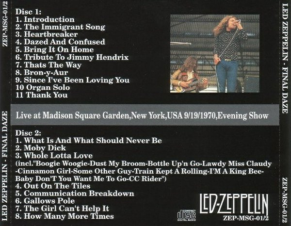 descargar álbum Led Zeppelin - Final Daze
