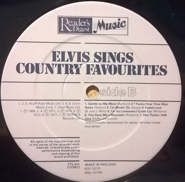 télécharger l'album Elvis Presley - Elvis Sings Country Favorites