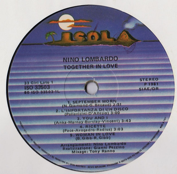 télécharger l'album Nino Lombardo - Together In Love