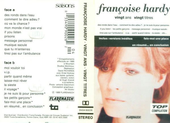 vingt ans vingt titres cassette Françoise Hardy 