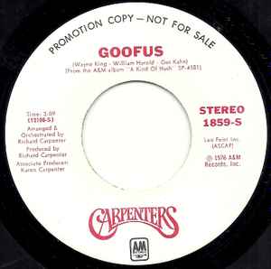 Carpenters - Goofus album cover