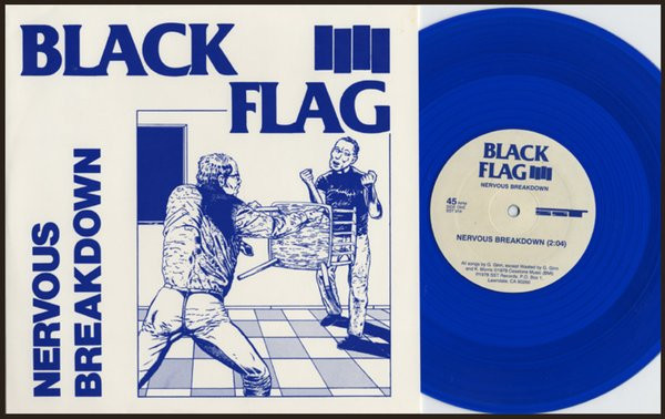 Black Flag – Nervous Breakdown (1991, Blue Translucent, 2nd 