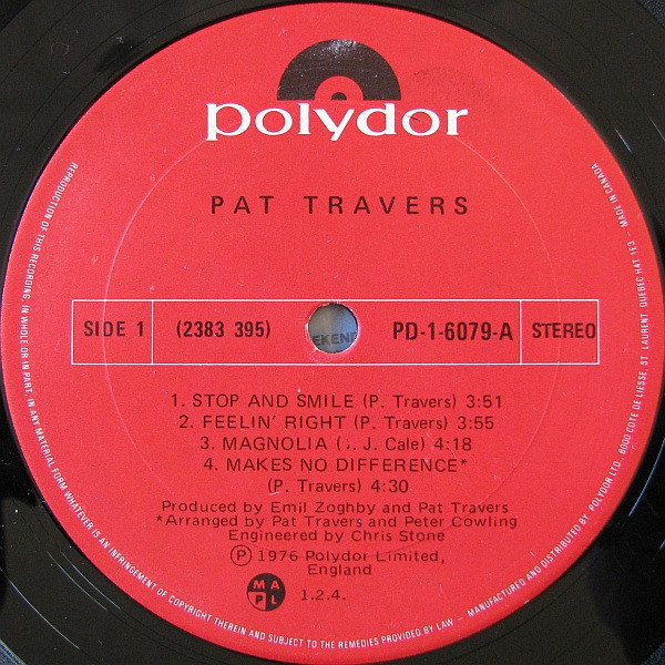 Pat Travers - Pat Travers | Polydor (PD-1-6079) - 3