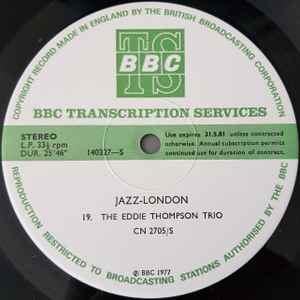Eddie Thompson Trio - Jazz-London 19 & 20 album cover