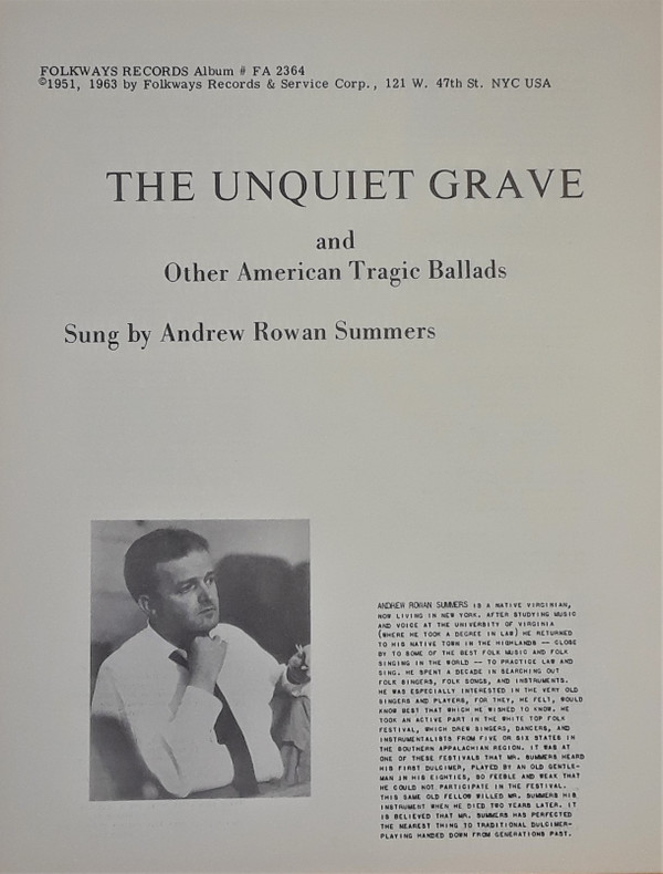 baixar álbum Andrew Rowan Summers - The Unquiet Grave