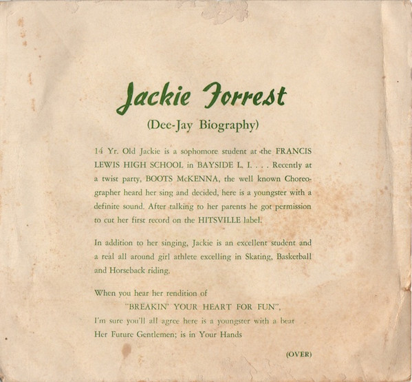 Album herunterladen Jackie Forrest - Breakin Your Heart For Fun