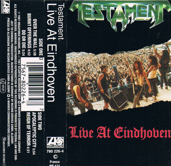 Testament – Live At Eindhoven (1987, Cassette) - Discogs