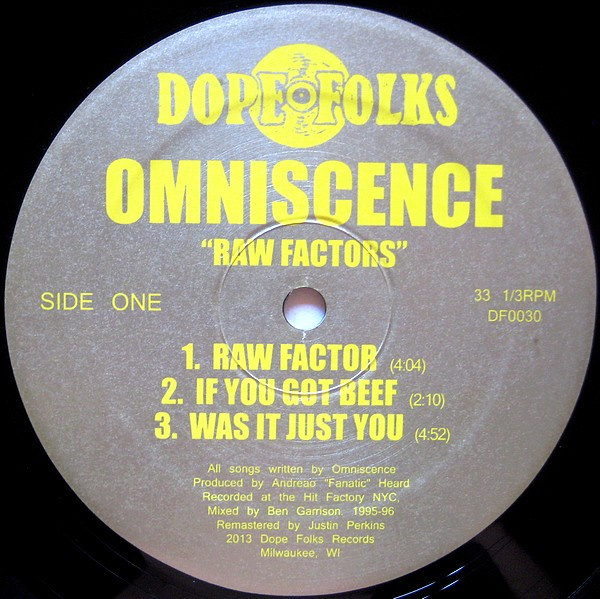 Omniscence – Raw Factors (2013, Vinyl) - Discogs
