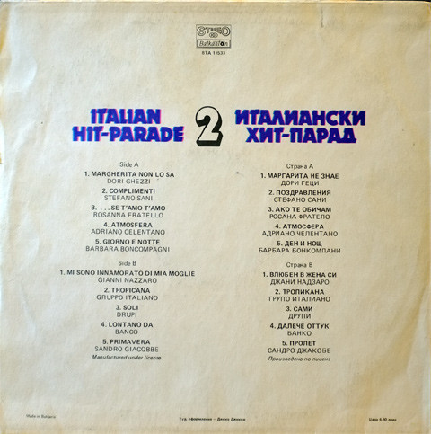 ladda ner album Various - Italian Hit Parade 2