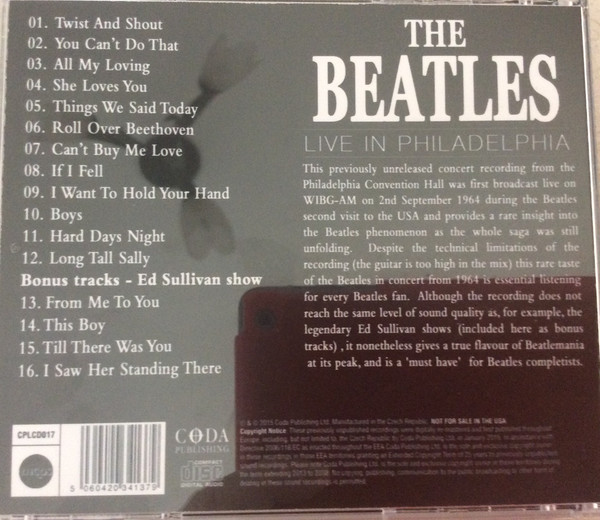 descargar álbum The Beatles - Live In Philadelphia