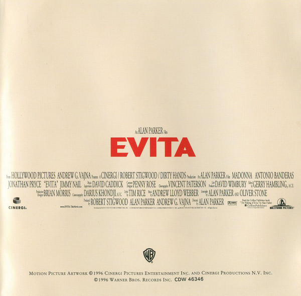 Madonna , Antonio Banderas , Jonathan Pryce , Jimmy Nail - Evita: The Complete Motion Picture Soundtrack | Warner Bros. Records (CDW 46346) - 25