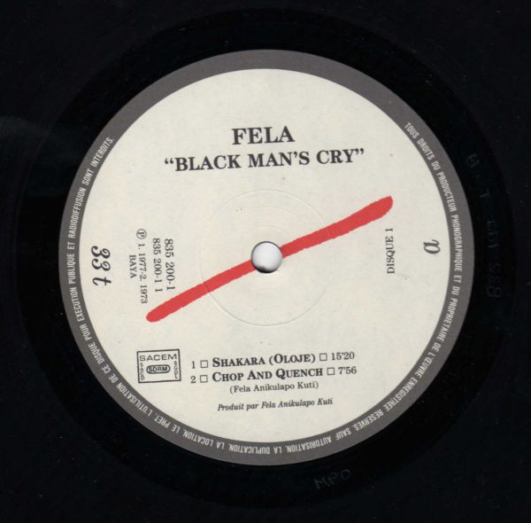 télécharger l'album Fela Anikulapo Kuti - Black Mans Cry