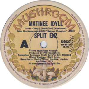 Split Enz - Matinee Idyll album cover