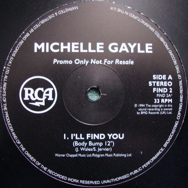Michelle Gayle – I'll Find You (1994, Vinyl) - Discogs