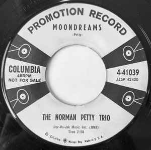 The Norman Petty Trio - Moondreams / Toy Boy album cover