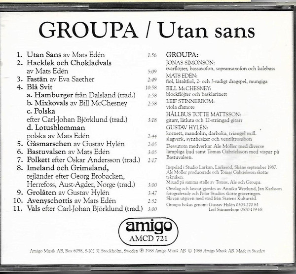 descargar álbum Groupa - Utan Sans