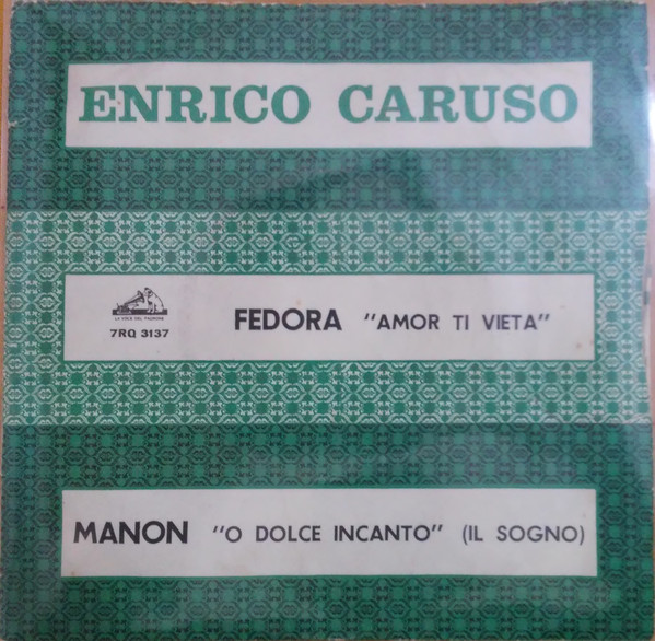 Enrico Caruso Fedora Manon 1963 Vinyl Discogs