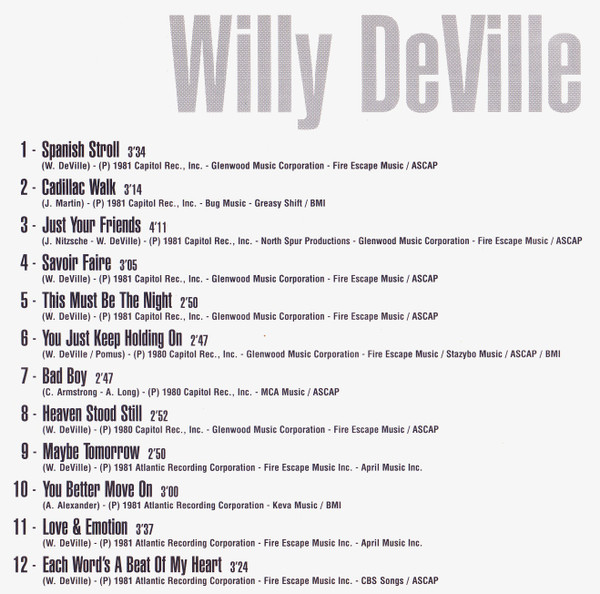 Album herunterladen Willy DeVille - Anthologie