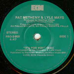 Pat Metheny - It's For You (Edit) album cover
