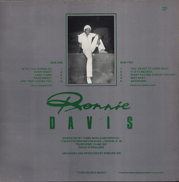 descargar álbum Ronnie Davis - Hard Times